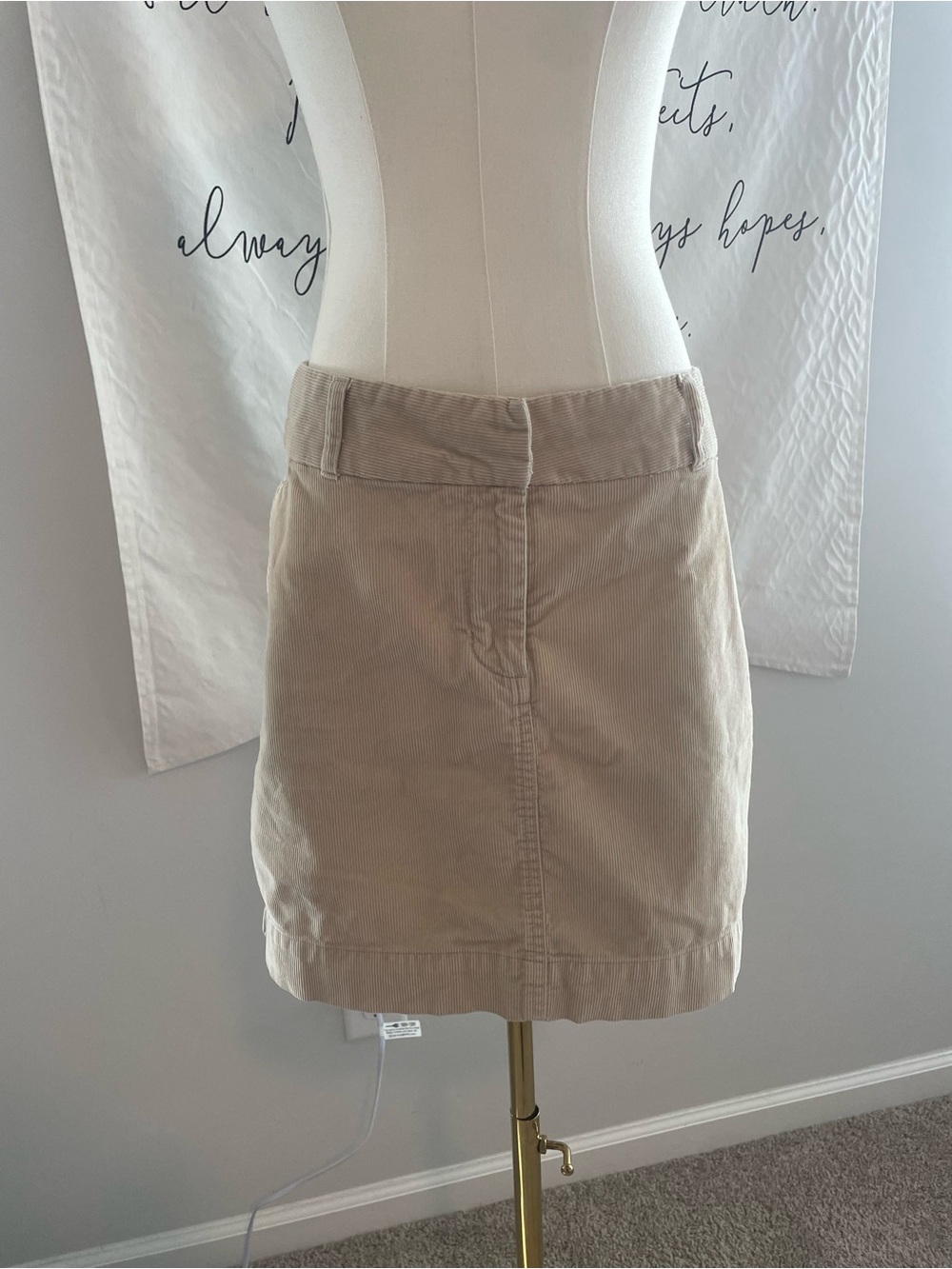 Vineyard Vines Beige Corduroy Mini Skirt